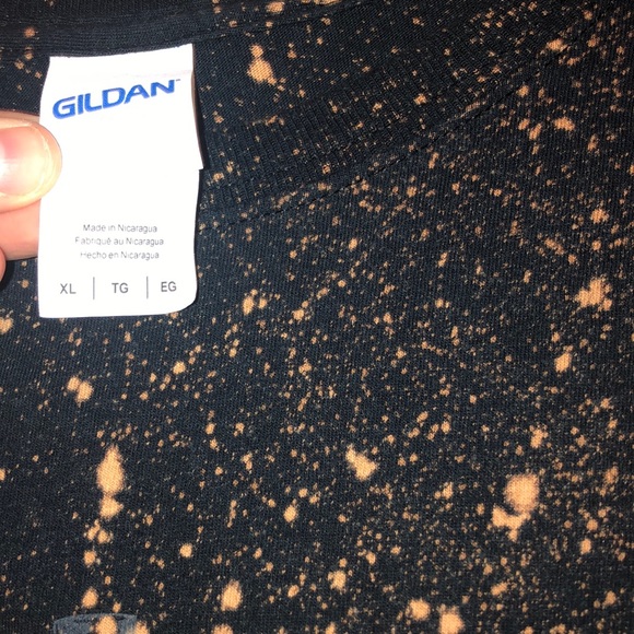 Cropped, bleached, fireball t shirt. - Picture 3 of 3